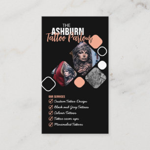 Tattoo Parlour Poster - Custom Black blush Business Card