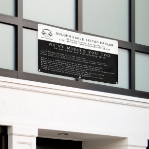 Tattoo Parlour Reopening Distancing Guidelines Banner