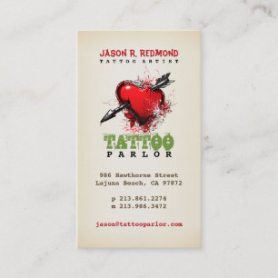 Tattoo Parlour Vintage Business Card