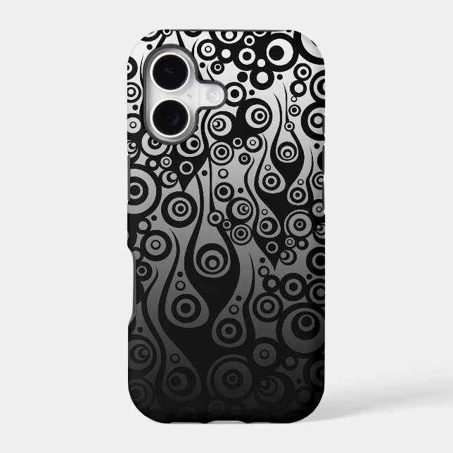 Tattoo Pattern ART - black flames & circles (Back)