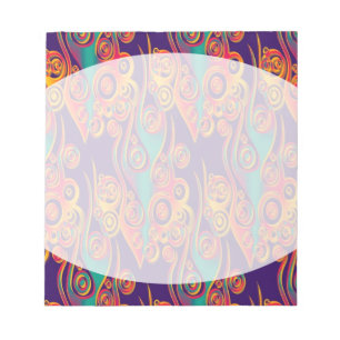 Tattoo Pattern Art - flames & circles Notepad