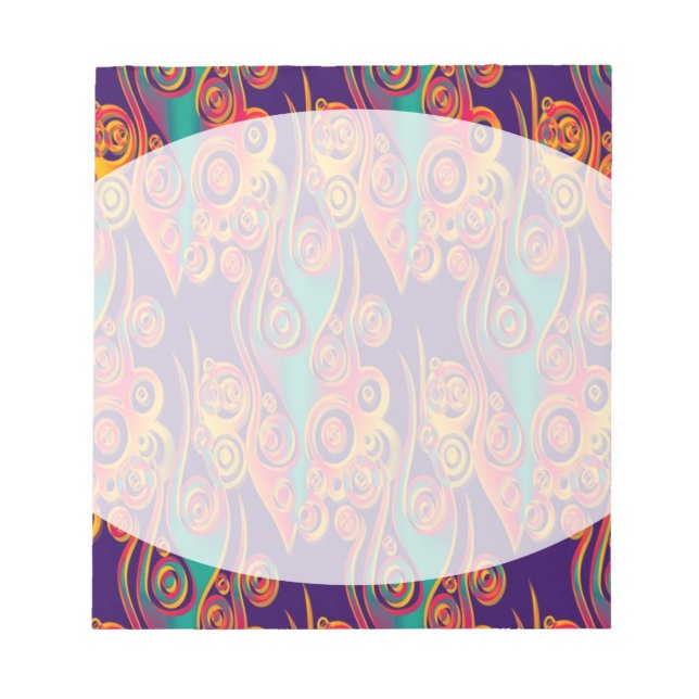 Tattoo Pattern Art - flames & circles Notepad (Front)