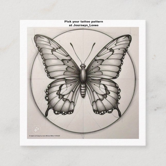 Tattoo Pattern Business Card (Front)