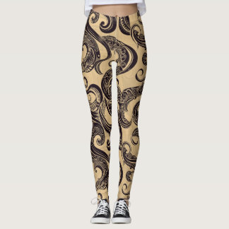Tattoo pattern leggings