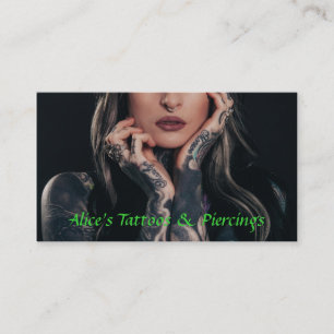 Tattoo & Piercings Shop Business Card