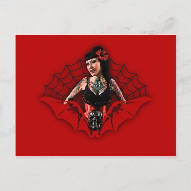 Tattoo Pin Up Postcard (Front)