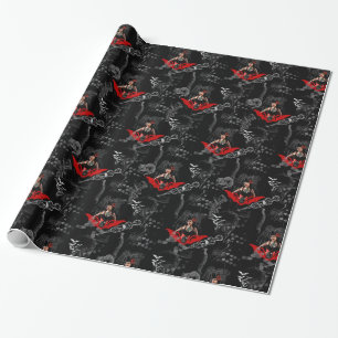 Tattoo Pin Up Wrapping Paper