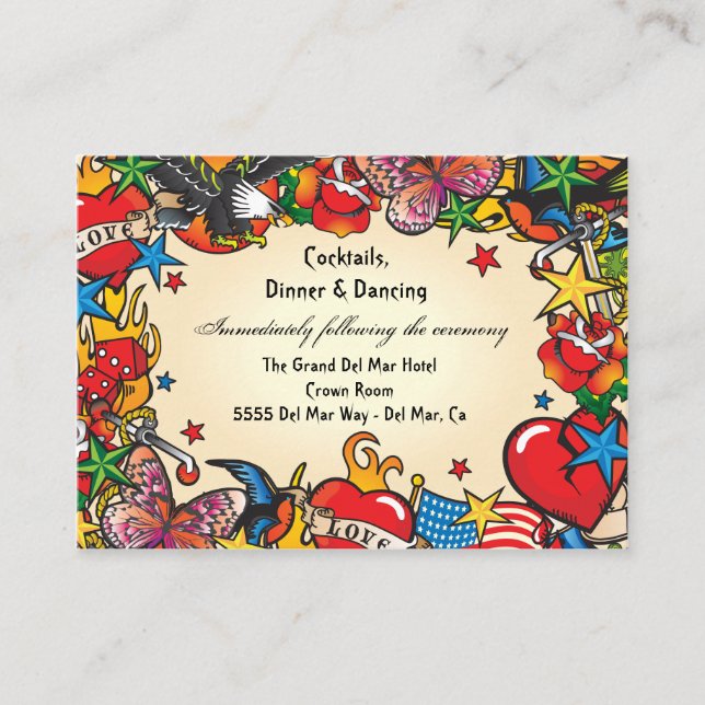 Tattoo Reception Enclosure Card Insert (Front)