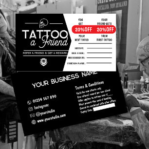 Tattoo Referral Card Template Tattoo a Friend