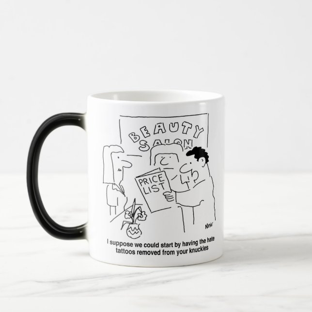Tattoo Removal at Beauty Salon Theme Magic Mug (Left)