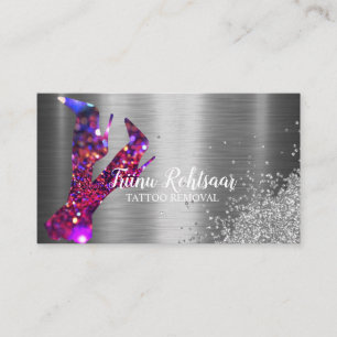 TATTOO Removal Glitter Sparkling Business Card