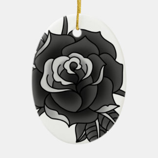 Tattoo Rose Ceramic Tree Decoration