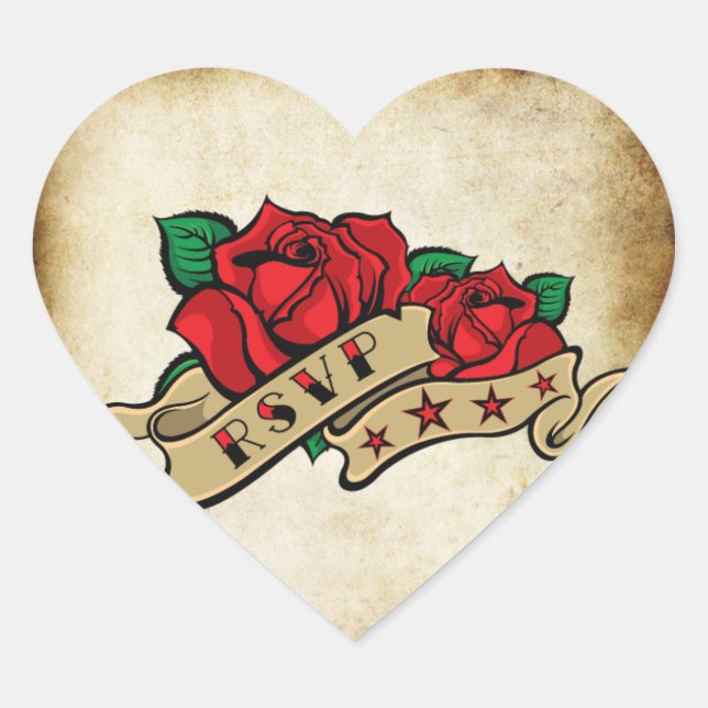 Tattoo Rose Rockabilly Urban RSVP Seals (Front)