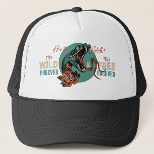Tattoo serpent old school wild and free trucker hat