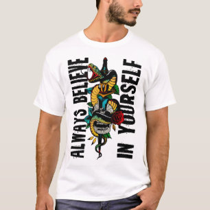 tattoo serpent skull dagger death head planted T-Shirt