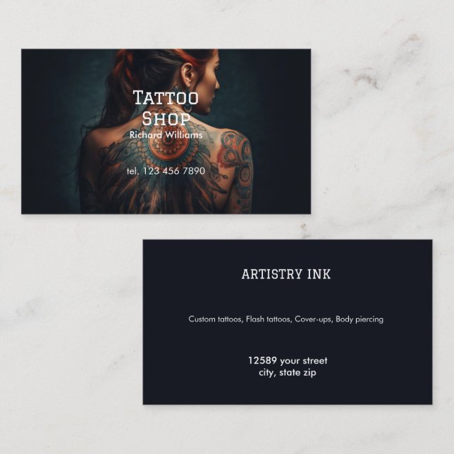 Tattoo Shop Business Card (Front/Back)