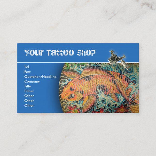 Tattoo Shop Business Cards (Front)
