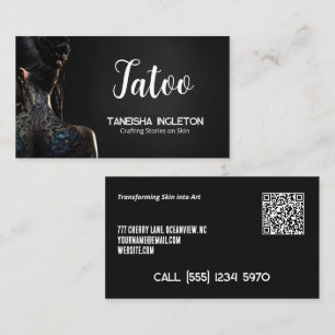 Tattoo Shop Custom QR Business Card