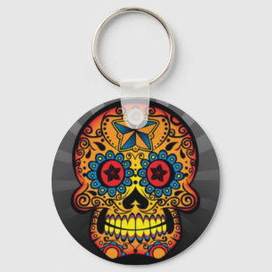 Tattoo Skull Key Ring