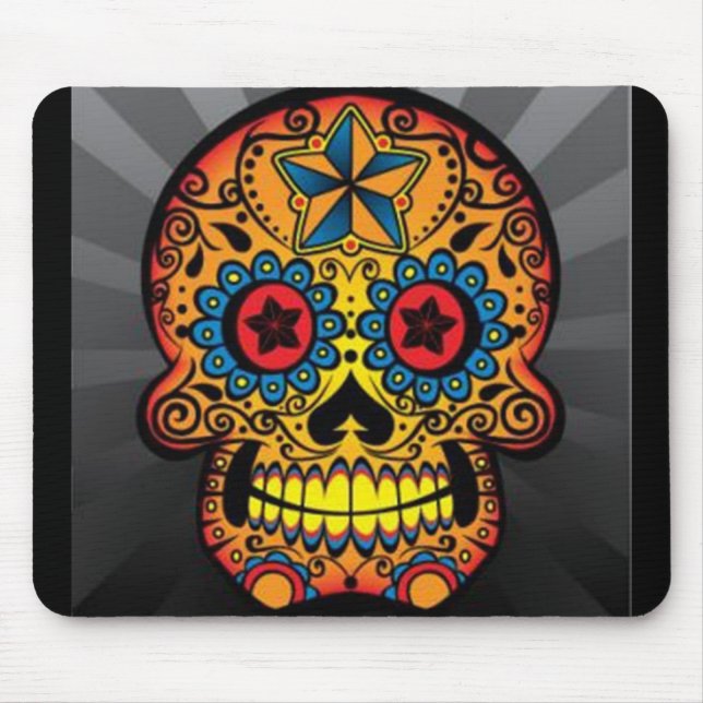 Tattoo Skull Mouse Mat (Front)