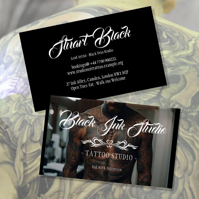 Tattoo Studio Business Card | Editable Template (Creator Uploaded)