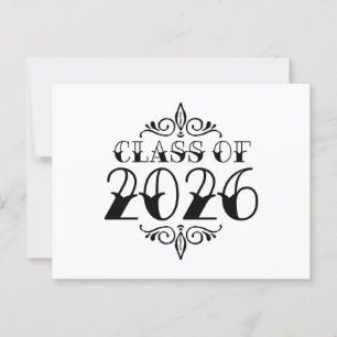 Tattoo Style Class of 2026 Graduation Postcard