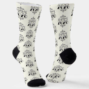 Tattoo Style Class of 2026 Graduation Socks