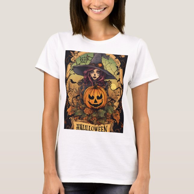Tattoo style Halloween  T-Shirt (Front)