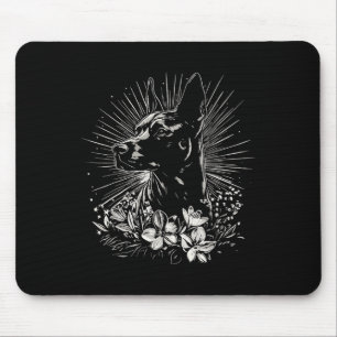 Tattoo Style Lover Belgian Malinois Retro Dog _1 Mouse Mat