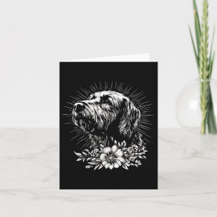 Tattoo Style Lover Briard Retro Dog _1 Card