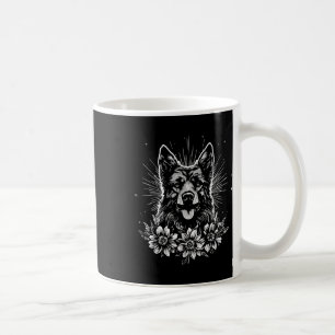 Tattoo Style Lover German Shepherd Retro Dog Coffee Mug