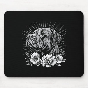 Tattoo Style Lover Mastiff Retro Dog _1  Mouse Mat