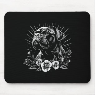 Tattoo Style Lover Mastiff Retro Dog Mouse Mat