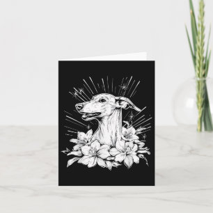 Tattoo Style Lover Whippet Retro Dog Card