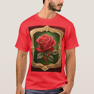 Tattoo-Style Rose Compass T-Shirt
