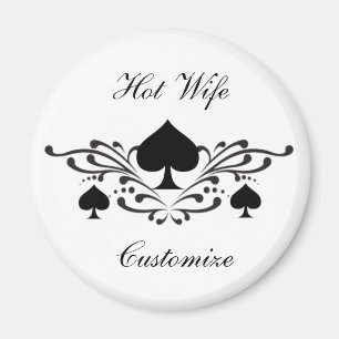 Tattoo-style Scroll Black Spades Thunder_Cove Magnet
