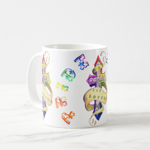Tattoo styled cross design -love  coffee mug