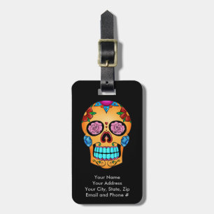 Tattoo Sugar Skull Luggage Tag