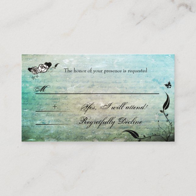 Tattoo Sugar Skull Muerte RSVP Cards (Front)