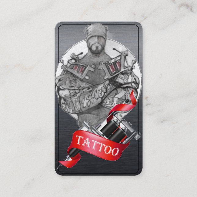 Tattoo Template   Business Car Business Card (Front)
