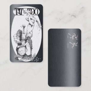 Tattoo Template Mighty, 3.5" x 2.5"   Business Car Business Card