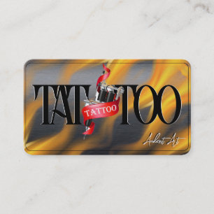 Tattoo Template Mighty, 3.5" x 2.5"   Business Car Business Card
