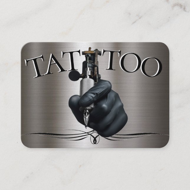 Tattoo Template Mighty, 3.5" x 2.5"   Business Card (Front)