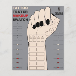 Tattoo Tester Makeup Swatch (Customize Arm Color) Flyer