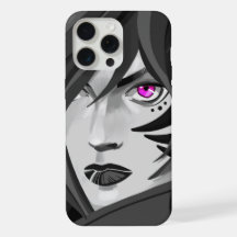 Tattoo warrior woman, black and white portrait