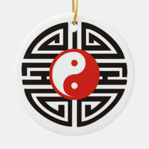 Tattoo Yin & Yang Ceramic Tree Decoration