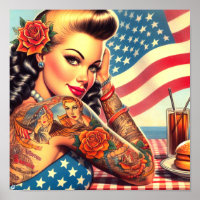 Tattooed American Girl