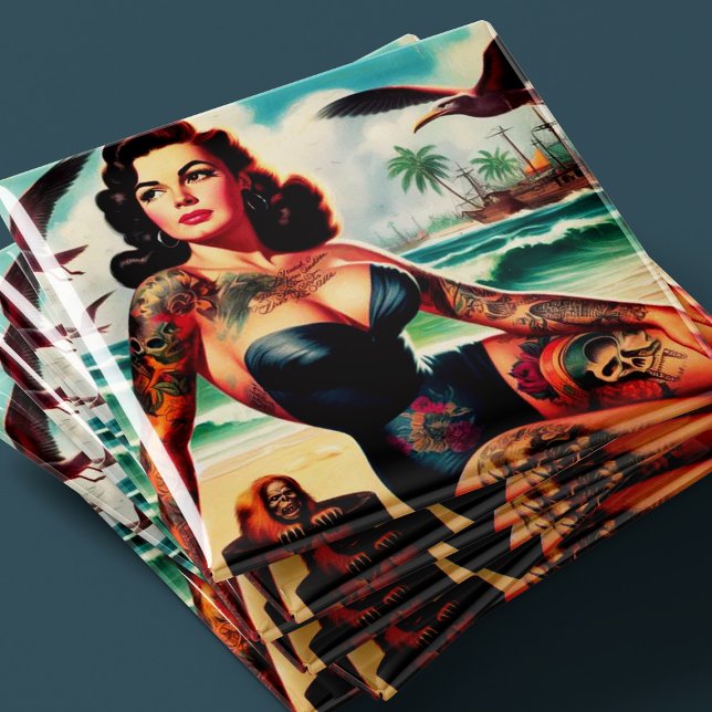 Tattooed Beach Pin-up Magnet (Creator Uploaded)