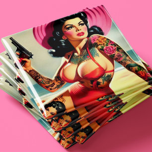 Tattooed Beach Pin-up Magnet