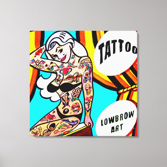 tattooed blonde wrapped canvas (Front)